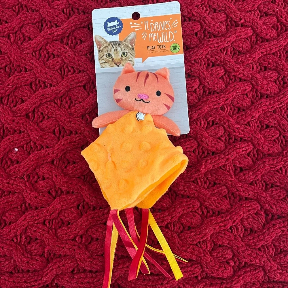 NWT Whisker City Kitty Blanket Plush Cat Toy - Crinkle